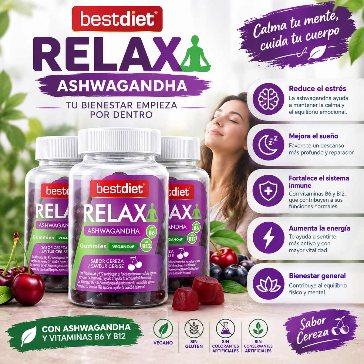 SUP Gominolas Relax 60 Unidades – Sueño Reparador y Antiestrés Natural
